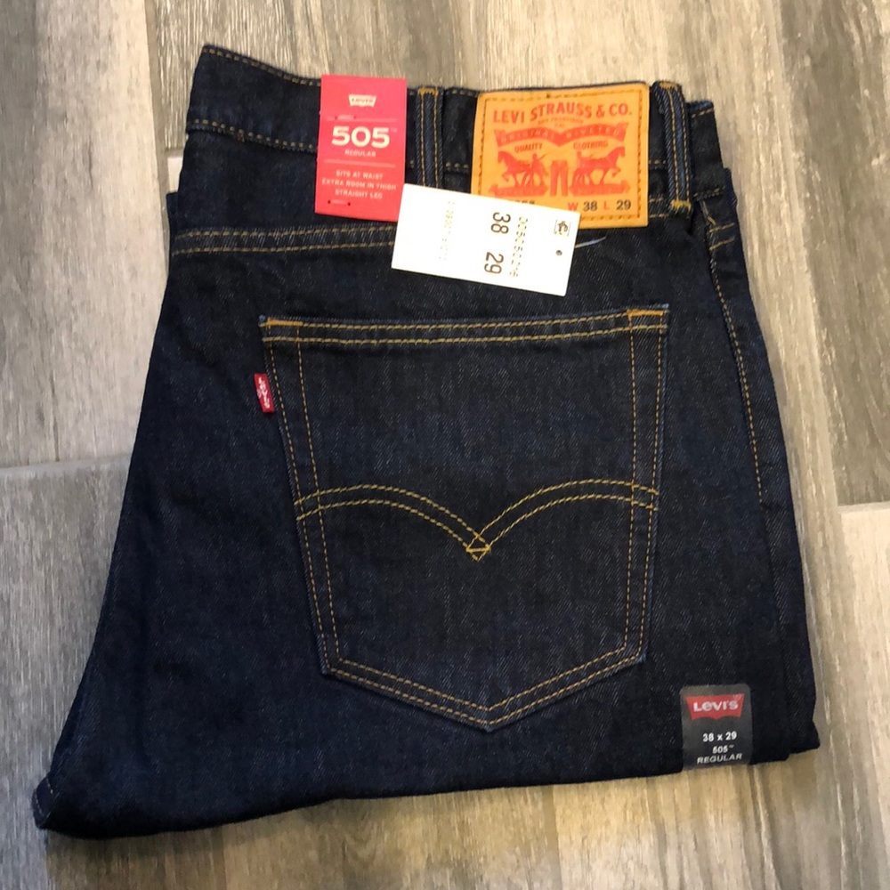 LEVI’S 505 Regular | 38 x 29 | Rinse - Dark Wash